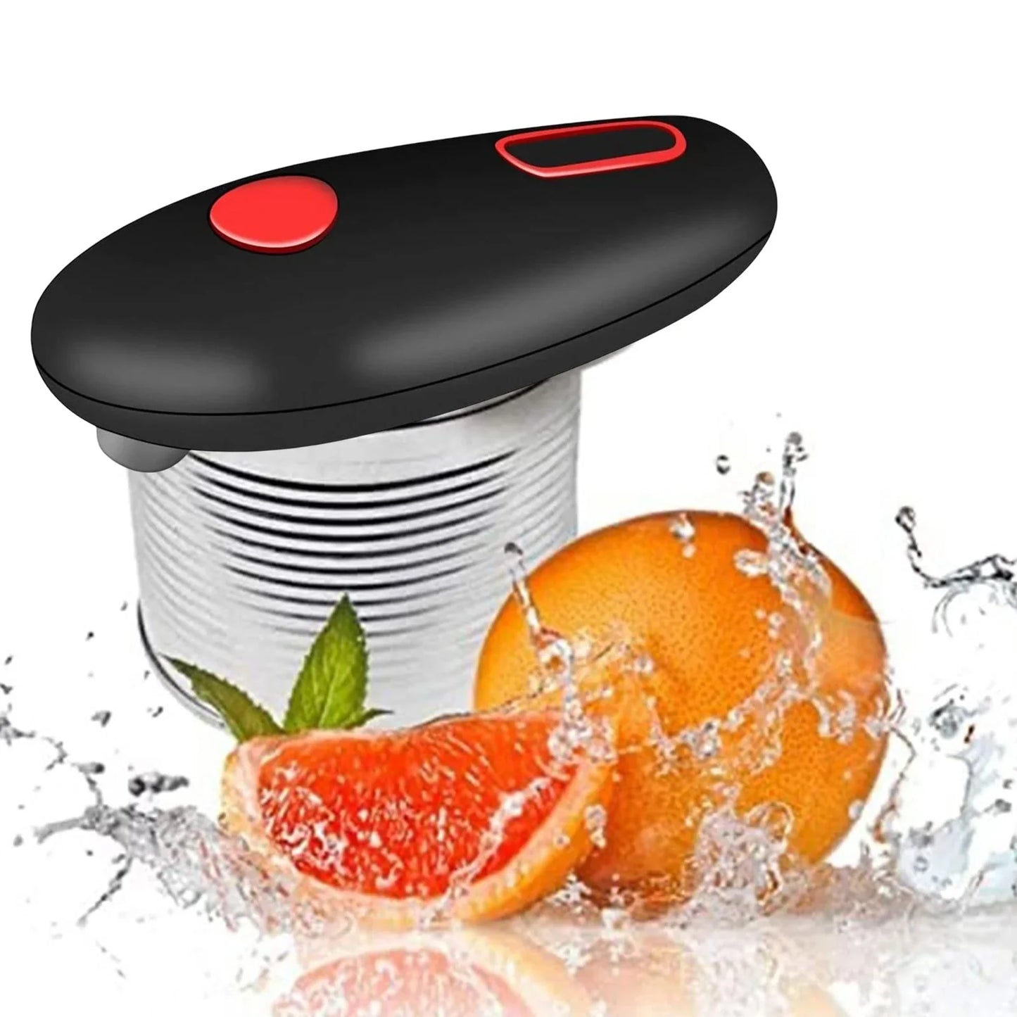 Can Opener with One-Button Control and Ergonomic Handle