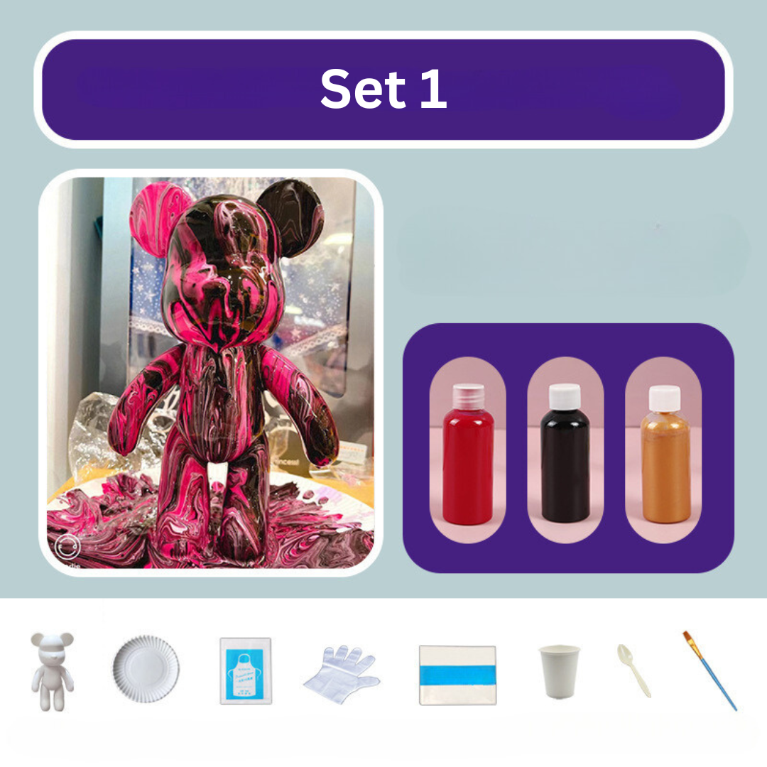 DIY Color Bear Set – Colorful Bear Figures for Creative Customization