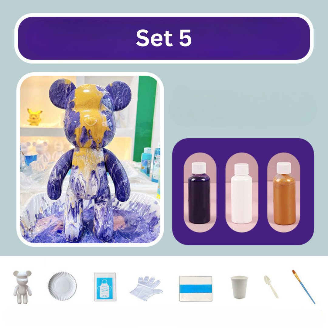 DIY Color Bear Set – Colorful Bear Figures for Creative Customization