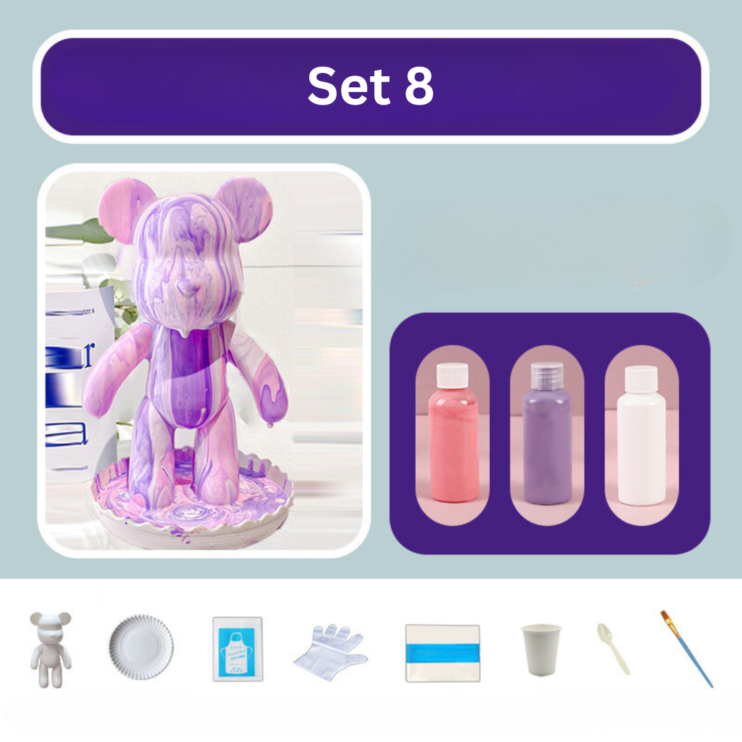 DIY Color Bear Set – Colorful Bear Figures for Creative Customization