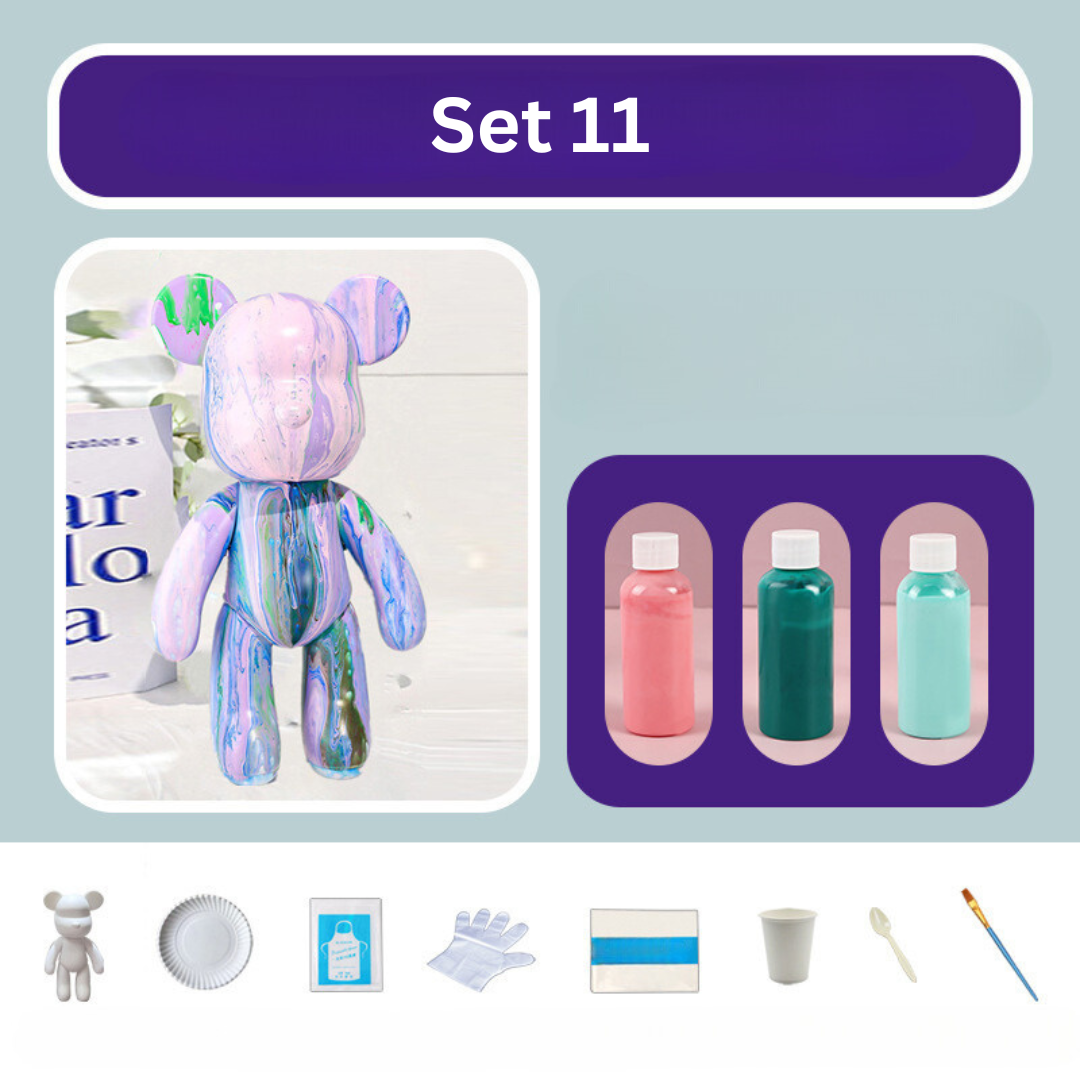 DIY Color Bear Set – Colorful Bear Figures for Creative Customization