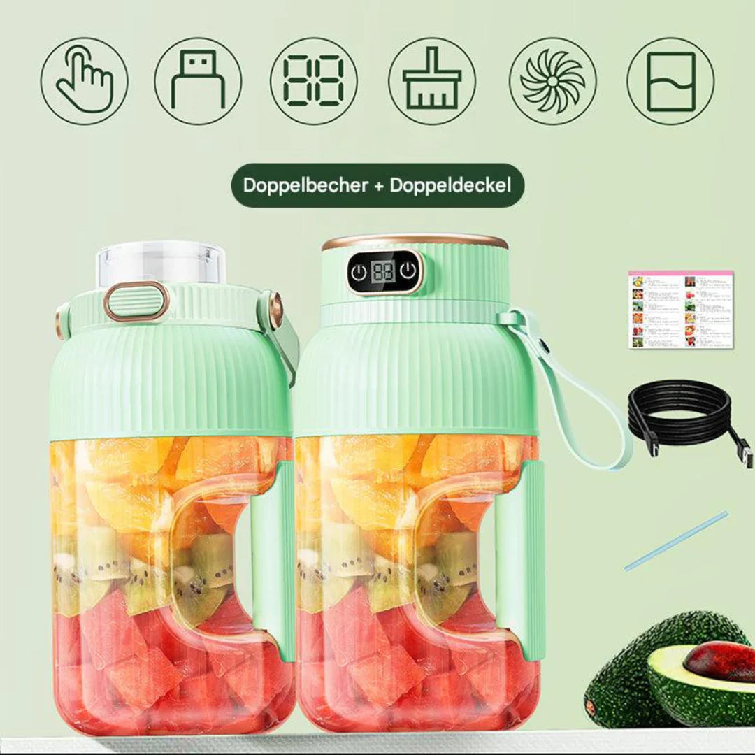 Portable Blender with USB Charging Function – for Smoothies and Storage