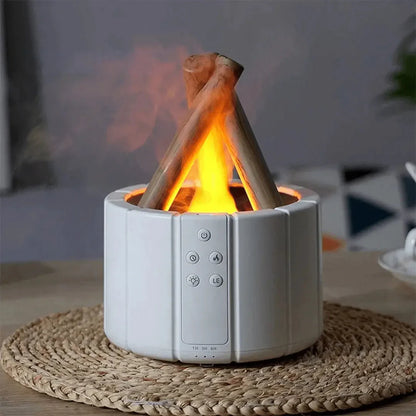 LED Flame Effect Humidifier – Aromatherapy Diffuser