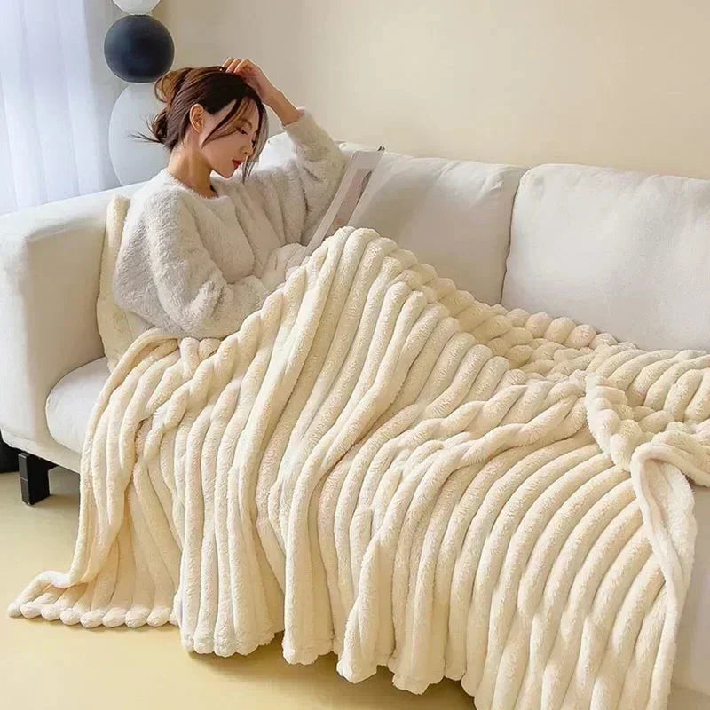 Extra large plush cozy blanket