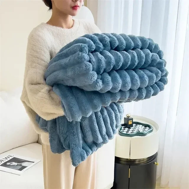 Extra large plush cozy blanket