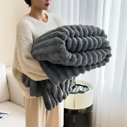 Extra large plush cozy blanket