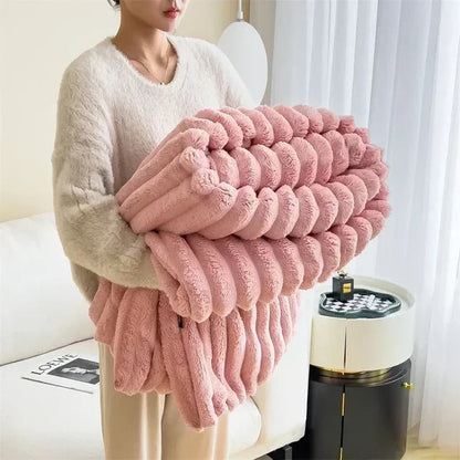 Extra large plush cozy blanket