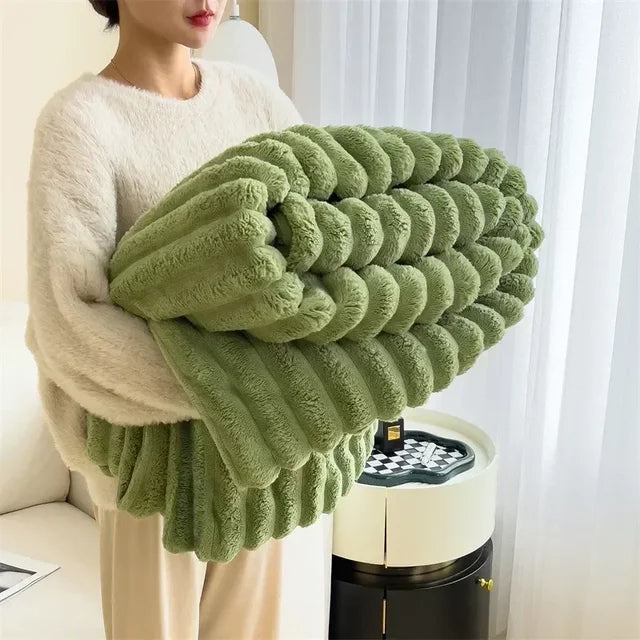 Extra large plush cozy blanket