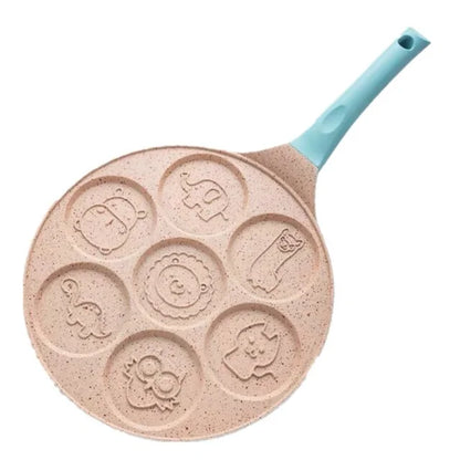 Kids Breakfast Pan with Fun Shapes for Creative Fried Eggs and Pancakes