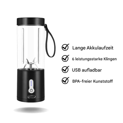 Portable smoothie maker with 6 blades – compact blender for travel
