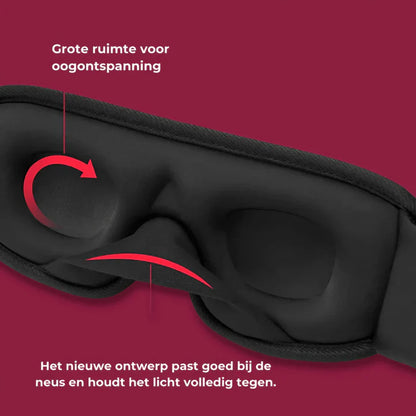 Ergonomic 3D Sleep Mask with Memory Foam and Light Blocking