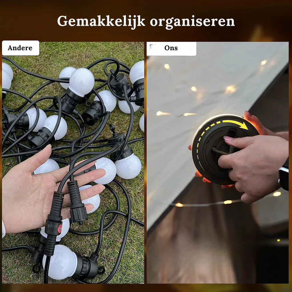 Compact Aurora String Lights with USB Charging and Flexible Light Distribution