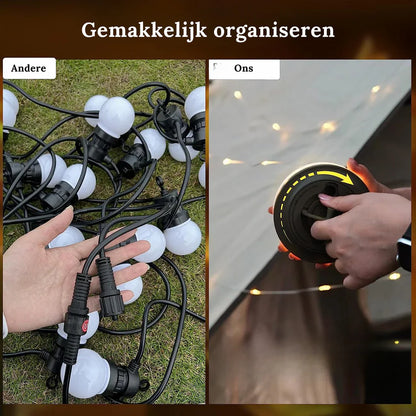 Compact Aurora String Lights with USB Charging and Flexible Light Distribution