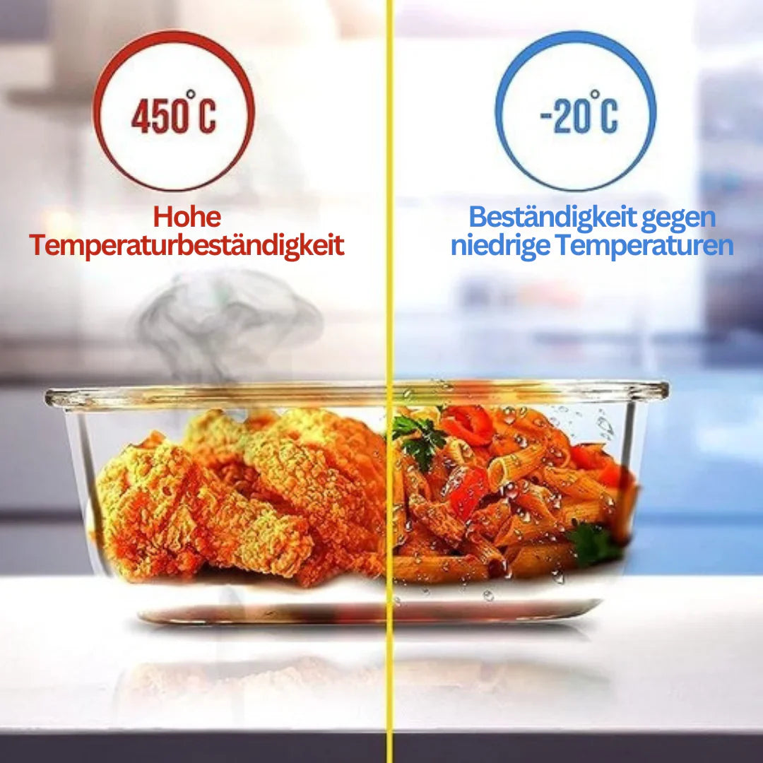 Glass Food Storage Container Set – Airtight Storage Containers for Kitchen and Pantry