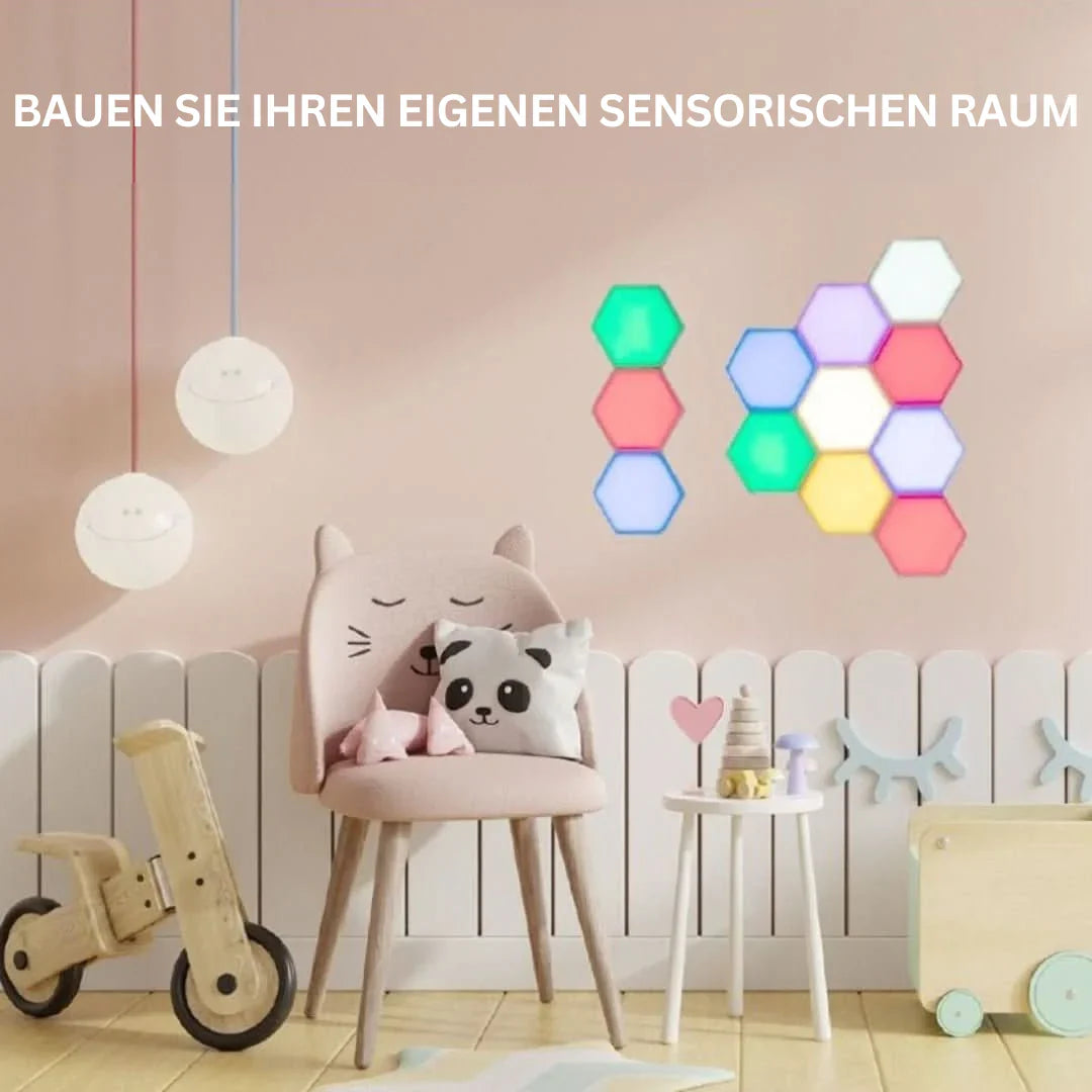Interactive LED Wall Panels with RGB Color Control and Music Synchronization