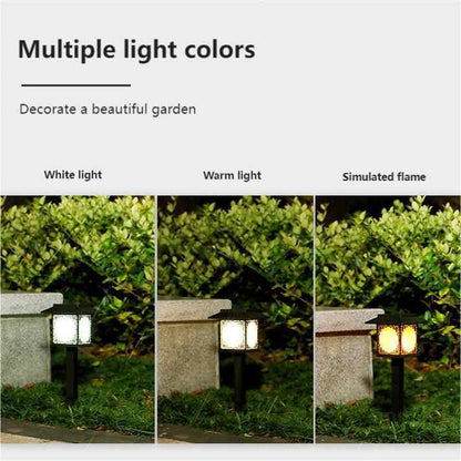 Solar LED Garden Lighting – Square Lamp With Warm White Light For Garden, Patio And Pathway Lighting