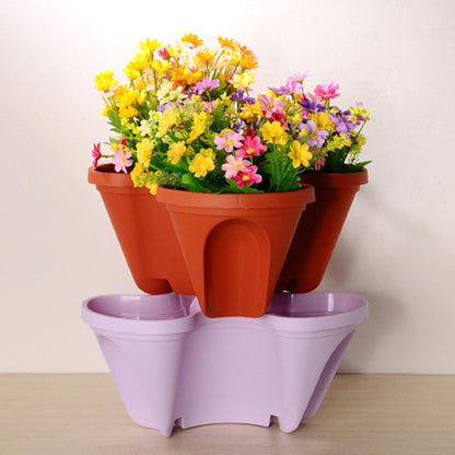 Stackable Plant Tower for Herbs and Vegetables – Vertical Garden Planters for Indoor and Outdoor Use