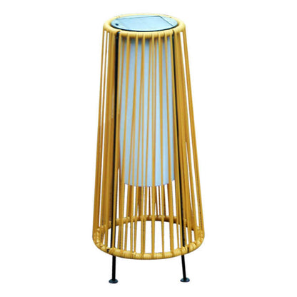 Solar LED Rattan Lamp – Stylish Outdoor Lighting in Oval Design for Garden and Terrace