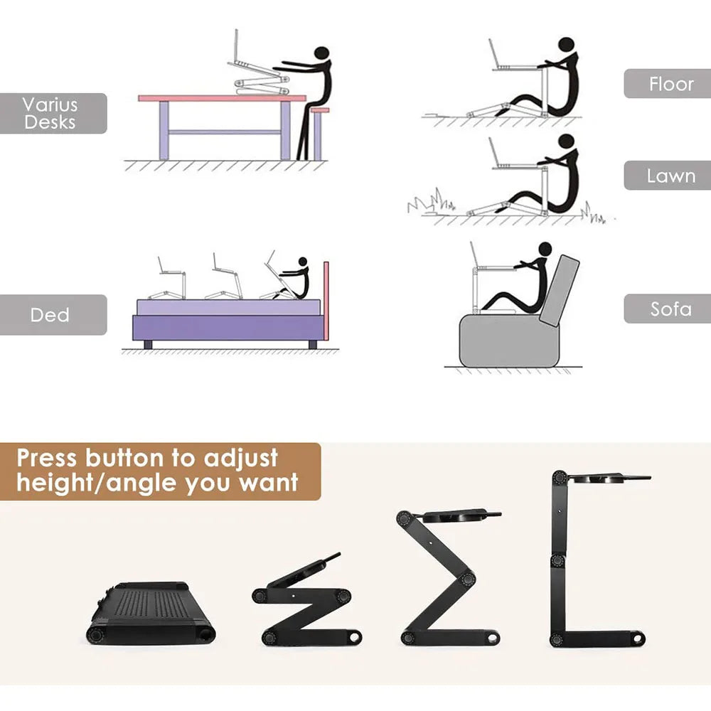 360° Rotatable Laptop Stand for Optimal Positioning