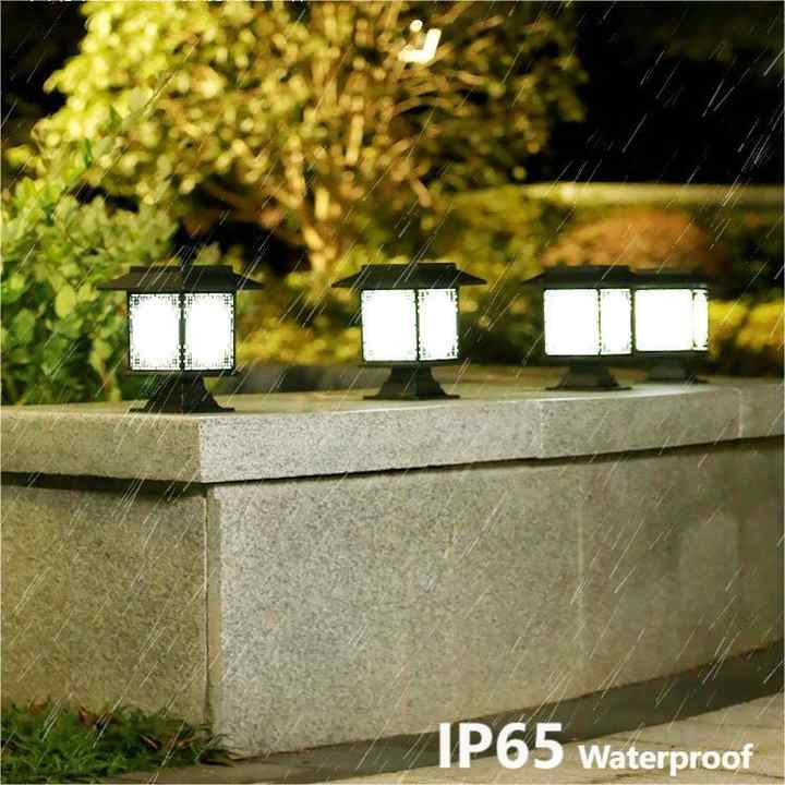 Solar LED Garden Lighting – Square Lamp With Warm White Light For Garden, Patio And Pathway Lighting