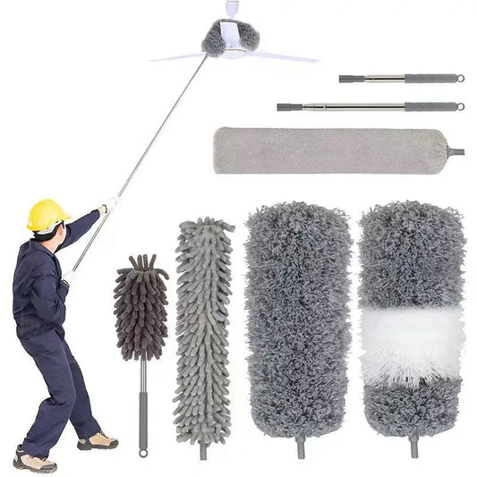 Adjustable Dust Cleaner with Microfiber Attachment
