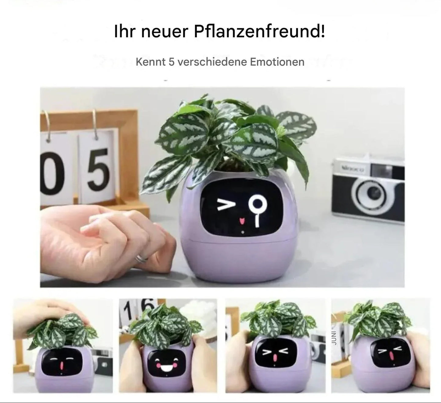 Automatic Plant Pot with Watering System and LED Lighting