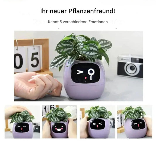 Automatic Plant Pot with Watering System and LED Lighting