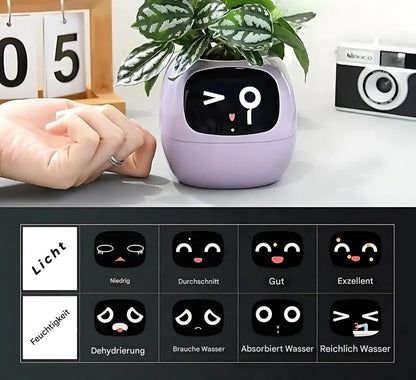 Automatic Plant Pot with Watering System and LED Lighting