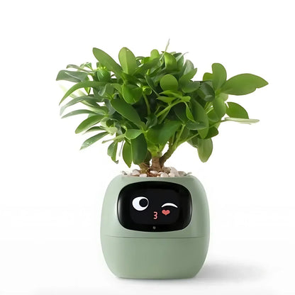 Automatic Plant Pot with Watering System and LED Lighting