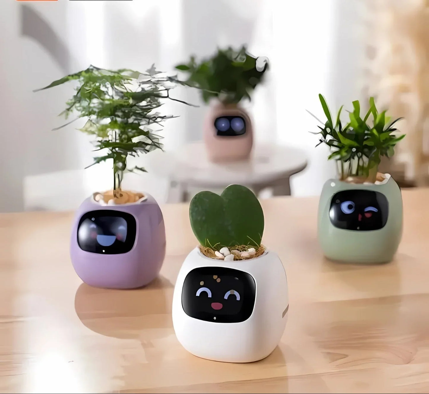 Automatic Plant Pot with Watering System and LED Lighting