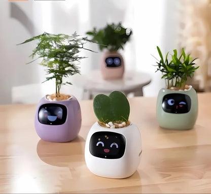 Automatic Plant Pot with Watering System and LED Lighting