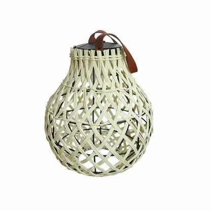 Solar LED Rattan Lamp – Stylish Outdoor Lighting in Oval Design for Garden and Terrace
