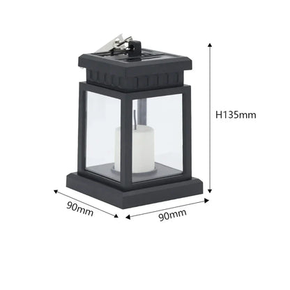 Solar Lantern with LED Candle – Hanging Lamp for Outdoor Use, Decorative Garden Lighting for Terrace and Balcony