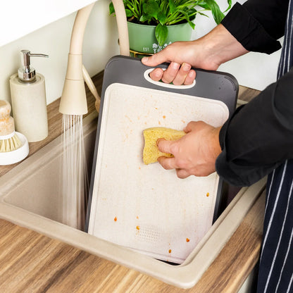 Non-Slip Stainless Steel Cutting Board with Hygienic Function for Precise Cutting