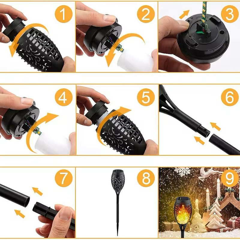 Outdoor Solar Torch Lamp for Garden