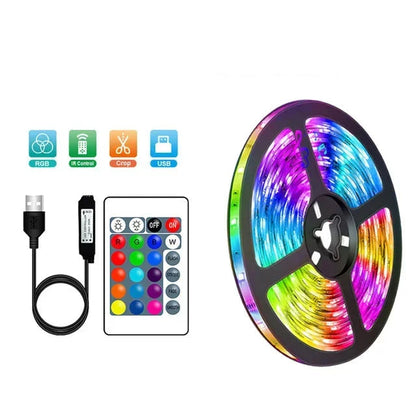 Color-Changing LED Strip with USB Connection for Ambient Lighting