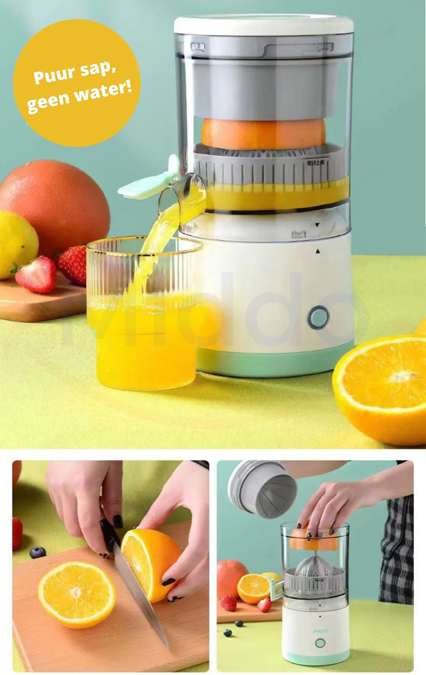 Compact Citrus Juicer with Juice Collection Container – Fresh Juice in Seconds