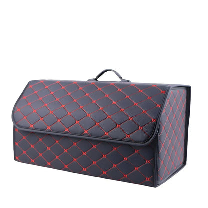 Luxury Trunk Storage Box – Foldable Car Organizer with Lid for Luggage & Accessories