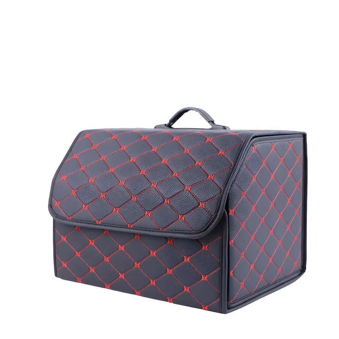 Luxury Trunk Storage Box – Foldable Car Organizer with Lid for Luggage & Accessories