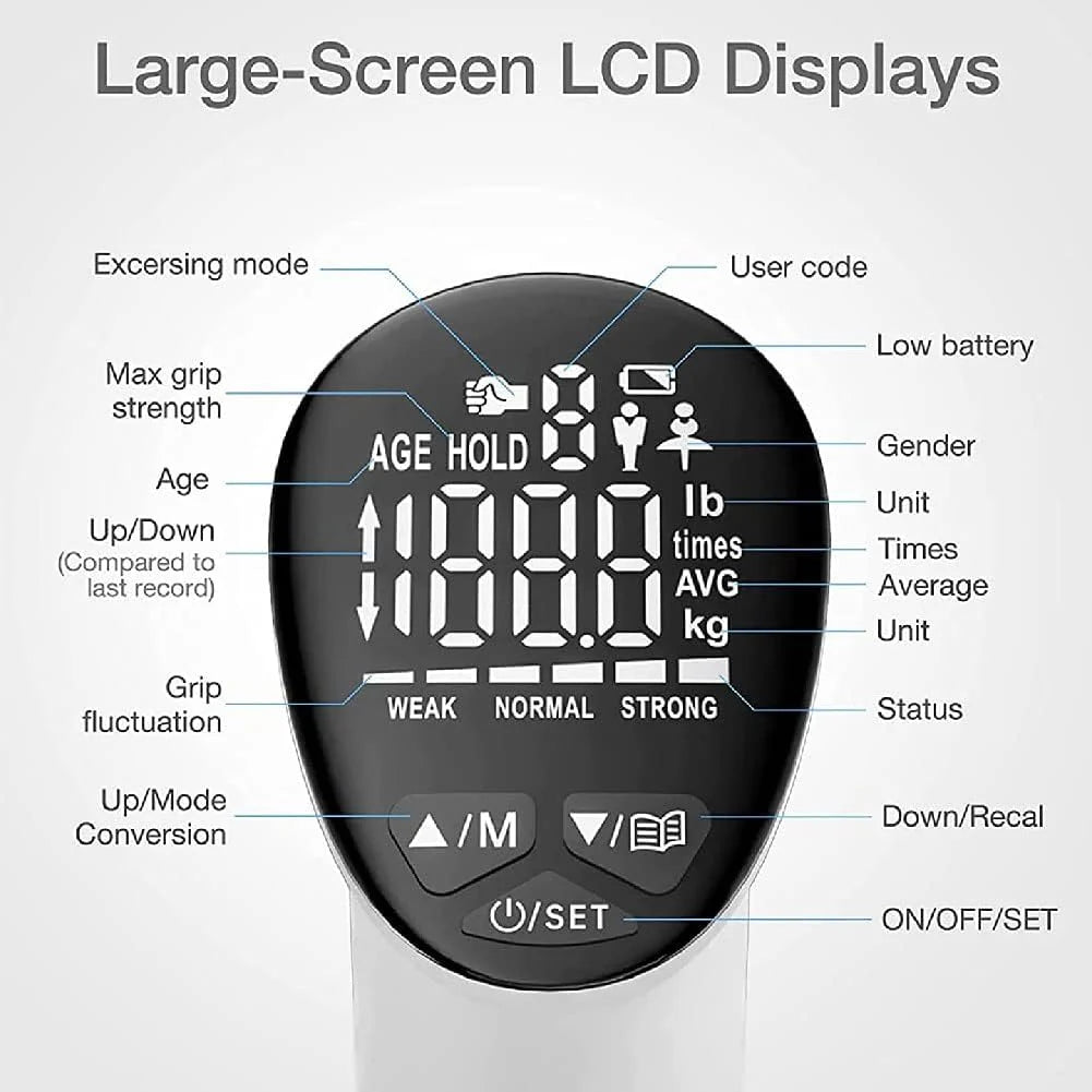 Digital Hand Grip Strength Trainer with Display – Precise Grip Strength Measurement