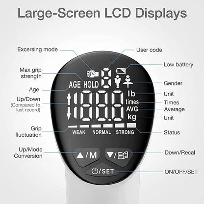 Digital Hand Grip Strength Trainer with Display – Precise Grip Strength Measurement