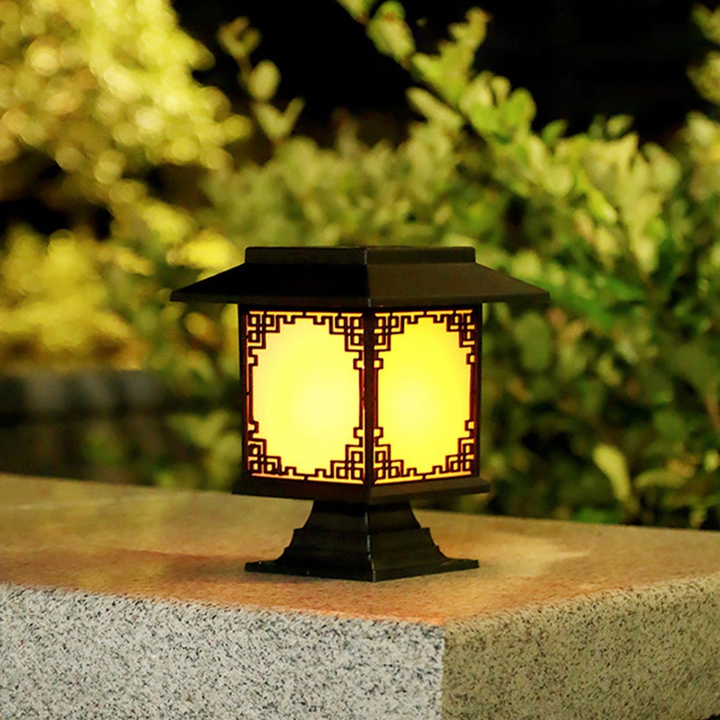 Solar LED Garden Lighting – Square Lamp With Warm White Light For Garden, Patio And Pathway Lighting