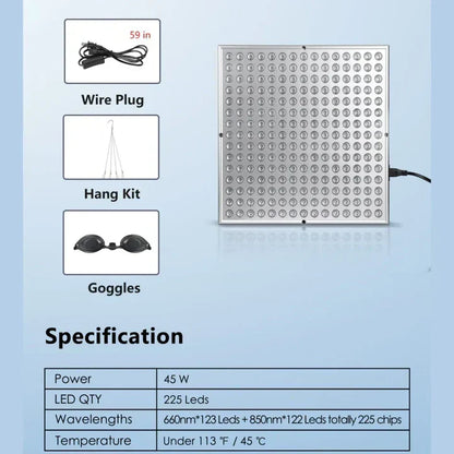 Red Light Therapy Panel for Effective Skincare and Pain Relief
