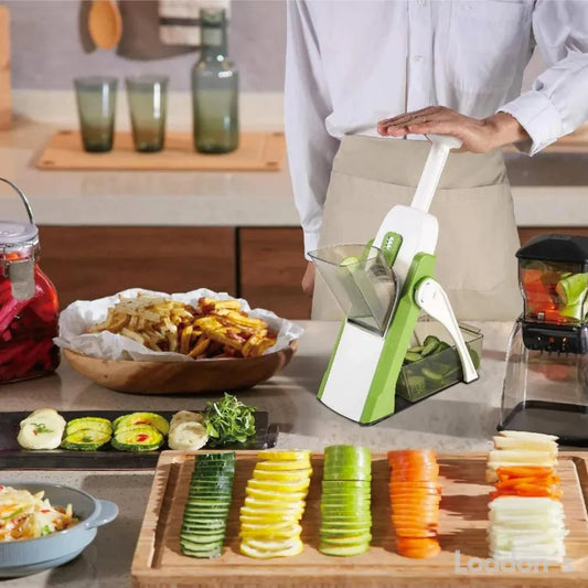 Multifunctional Vegetable Slicer – Adjustable Mandoline Slicer with Collection Container