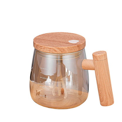 Innovative 2-in-1 Mixer Cup with Wooden Handle