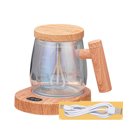 Innovative 2-in-1 Mixer Cup with Wooden Handle