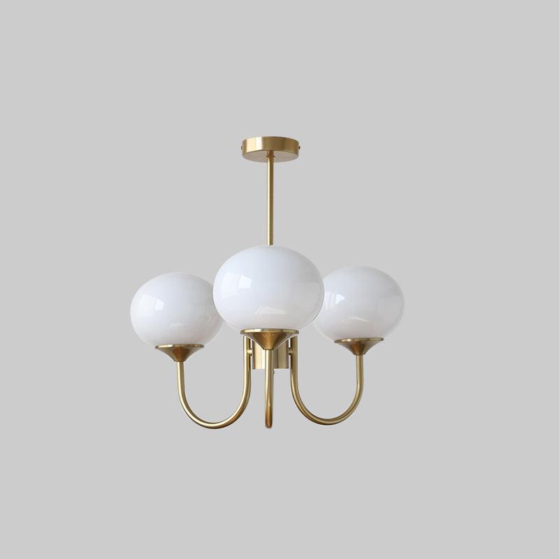 Classic Ceiling Chandelier with Glass Globes