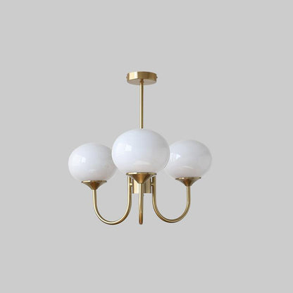 Classic Ceiling Chandelier with Glass Globes