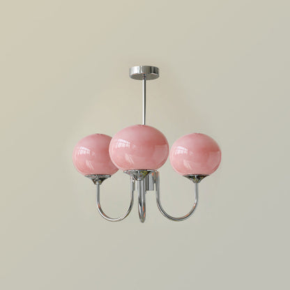 Classic Ceiling Chandelier with Glass Globes