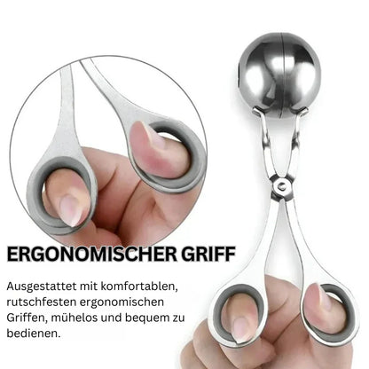 Stainless Steel Turning Tongs for Even Meatballs